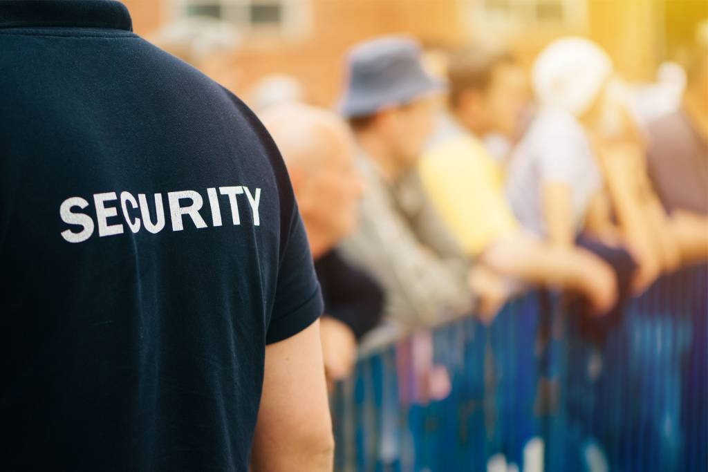 security guard in banking offices