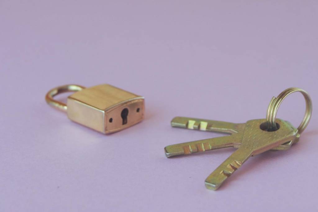 padlock and keys